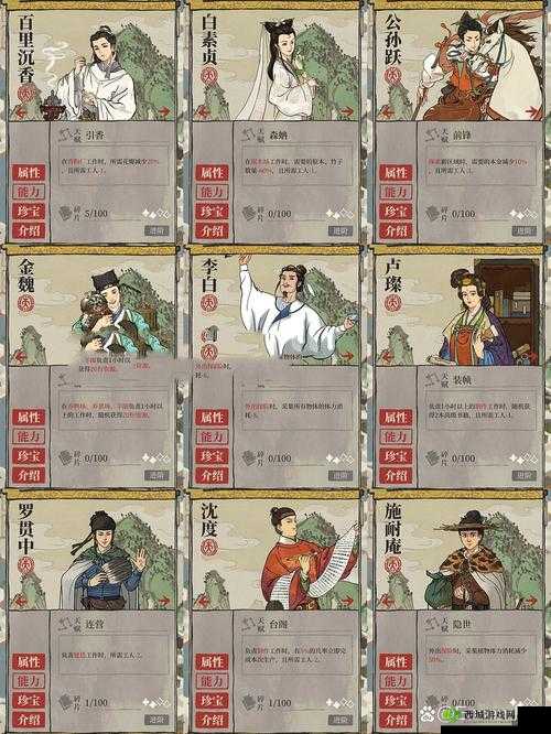 江南百景图沈周深度解析，人物天赋、法宝属性及游戏机制揭秘